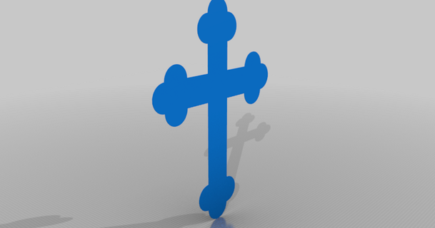 cross - rounded liturgical 3d 3D Models Hobby & Makers Other Ideas catholic thingiverse 3d print model - Mito3D
