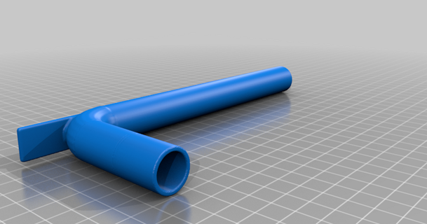 desagüe tubo valle medio 3D modelos casa equipo thingiverse 3d print model - Mito3D