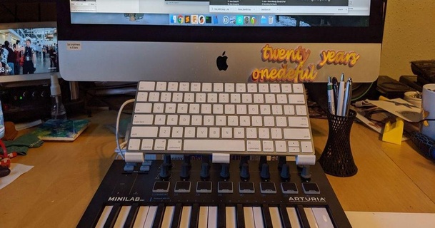 mac keyboard riser stand angle dorffmeister 3D Models Household Office thingiverse midi 3d print model - Mito3D
