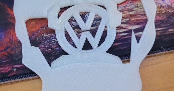 vw skull emblem leazon 3D Models Art & Design 2D Plates Logos volkswagen 3d print model - Mito3D