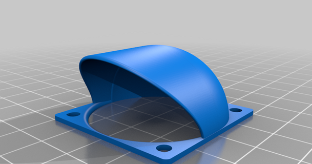40mm fan duct 90 degree deflector max-e-moose 3D Models Hobby & Makers Other Ideas thingiverse 3d print model - Mito3D