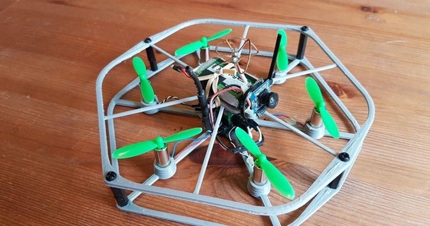 micro hexcóptero cuadro david 3D modelos pasatiempo hacedores RC robótica patio cuadricóptero zumbido motor 3d print model - Mito3D