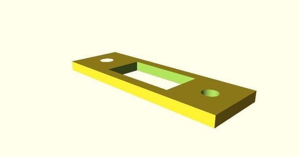 puerta pestillo espaciado soporte personalizable david 3D modelos casa equipo bricolaje diy tornillo personalizador 3d print model - Mito3D
