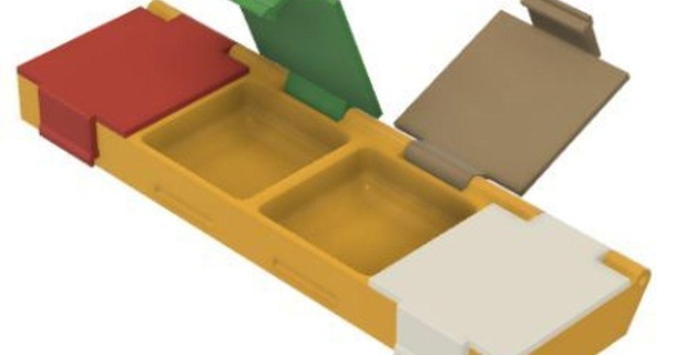 pequeña partes caja steves42 3D modelos pasatiempo hacedores ideas fusion360 bisagra filamento 3d print model - Mito3D