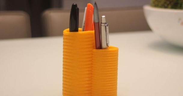 spiral pencil holder 3 holders ak-mm-so 3D Models Household Office organizer office pen 3d print model - Mito3D