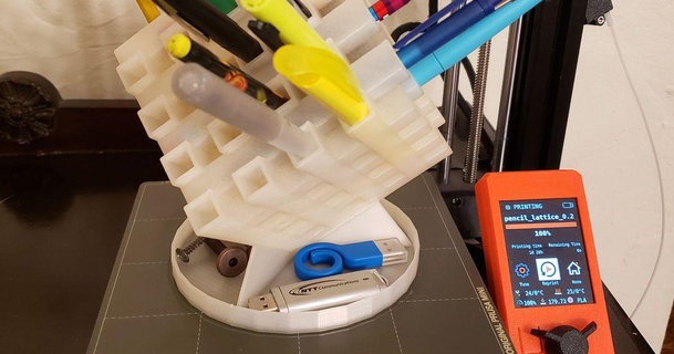 lattice pencil holder openscaddad 3D Models Hobby & Makers Organizers art pencilholder drawing officeorganization 3d print model - Mito3D