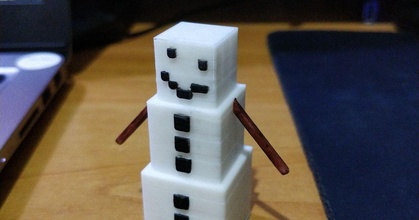 Minecraft snow golem acantilado descargar gratis stl modelo imprimiblescom 3d modelos juguetes juegos acción cifras estatuas 3d print model - Mito3D