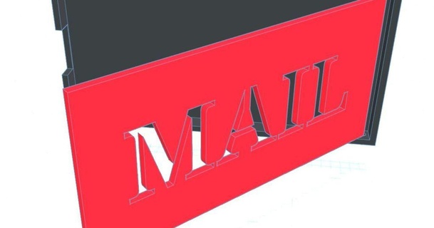 mailbox flag - front mount flip richardcheesing 3D Models Household Other House Equipment mail thingiverse mailboxflag postage 3d print model - Mito3D