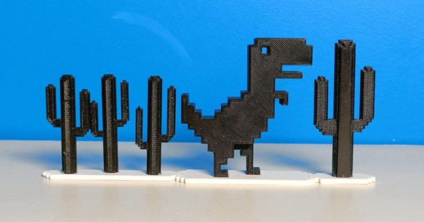 cromo dinosaurio base dragonjeyoblama 3D modelos juguetes juegos acción cifras estatuas google Internet cromado 3d print model - Mito3D