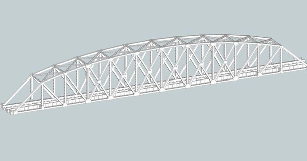247 ft arched truss bridge spock 3D Models World & Scans Architecture Urbanism thingiverse 3d print model - Mito3D