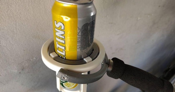 giroscopio birra bibita titolare supporto qualunquestampa 3D Modelli passatempo creatori idee birra bicicletta thingiverse porta lattina lattina birra 3d print model - Mito3D