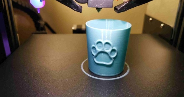paw cup - pet feeding measure nixxin  3D Models  Household  Pets cup pet cat thingiverse paw  3d print model - Mito3D