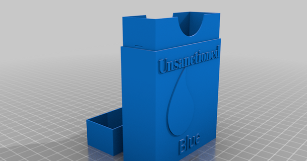 mavi onaylanmamış özelleştirilmiş kart Kutu gelincik 3D modeller oyuncaklar oyunlar şeytani 3d print model - Mito3D