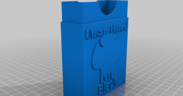 negro autorizado personalizado tarjeta caja comadreja 3D modelos juguetes juegos thingiverse 3d print model - Mito3D