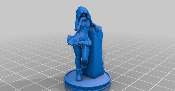 Tiefling Schurke Hymne Kapuze Wiesel 3D Modelle Welt scannt dnd Miniatur weiblich thingiverse 3d print model - Mito3D