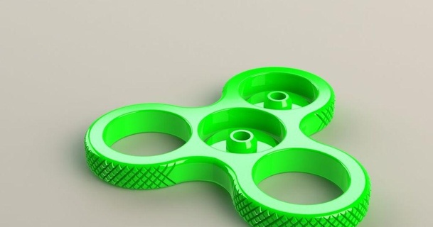 fidget tri-spinner knurled 608 bearing idnarbjm 3D Models Hobby & Makers Other Ideas 608bearing thingiverse 608zz 3d print model - Mito3D