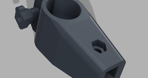 cuadrado tubo abrazadera articulación salsapromedio 3D modelos pasatiempo hacedores mecánico partes pescar 3d print model - Mito3D