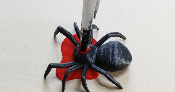 caneta suporte tarântula sam 3D modelos casa escritório lápis porta canetas Porta 3d print model - Mito3D