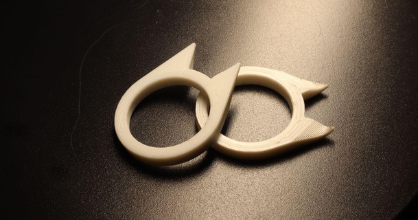 self defense Ring Katze totomaker3d 3D Modelle Mode Zubehör Selbstverteidigung 3d print model - Mito3D
