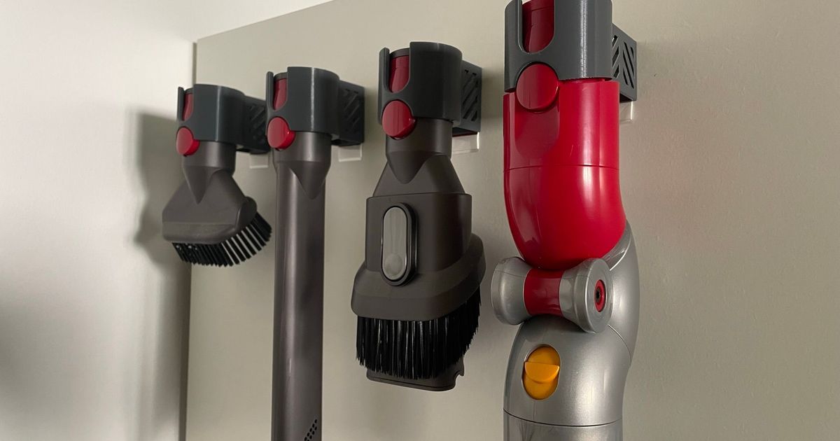 Dyson v12 ince Aksesuarlar duvar binmek mm Bavyera 3D modeller ev halkı ekipman duvara monte dysonv12 3D print model - Mito3D