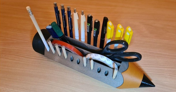 lápis suporte Wilko slo 3D modelos passatempo fabricantes organizadores organizador armazenamento caixa porta canetas 3 3d print model - Mito3D