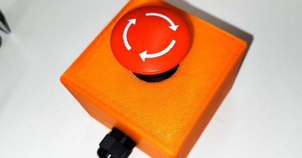 stop botón recinto clough42 3D modelos pasatiempo hacedores electrónica caja seguridad thingiverse electronico 3d print model - Mito3D