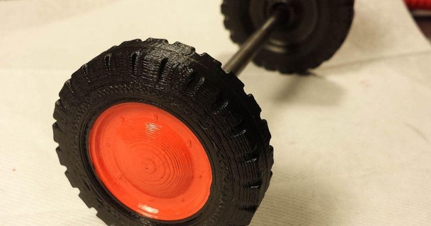 antique toy jeep wheel clough42 3D Models Toys & Games Outdoor toys thingiverse 3d print model - Mito3D