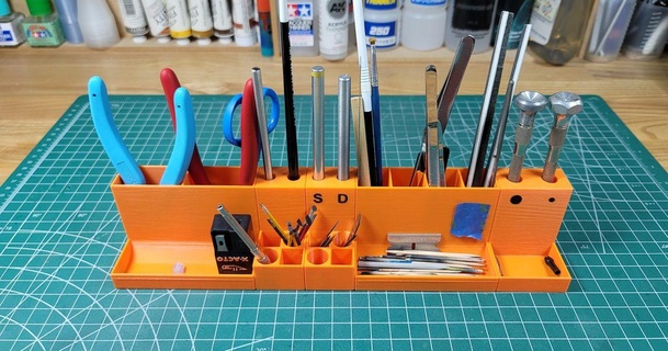 modular hobby tool holder 3d printer dude 3D Models Hobby & Makers Organizers organizer storage vice toolholder 3d print model - Mito3D