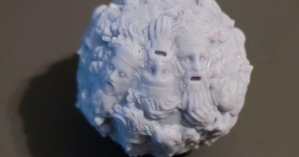 ésotérique sphère visages main bague Balle o' assistants redis 3D modèles gadgets vidéo Jeux sorcier aîné 3d print model - Mito3D