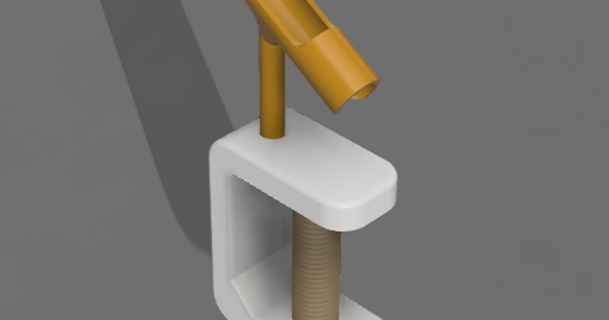 clamp on giratorio aerógrafo estante soporte rusty19861 3D modelos pasatiempo hacedores ideas abrazadera aerografia 3d print model - Mito3D