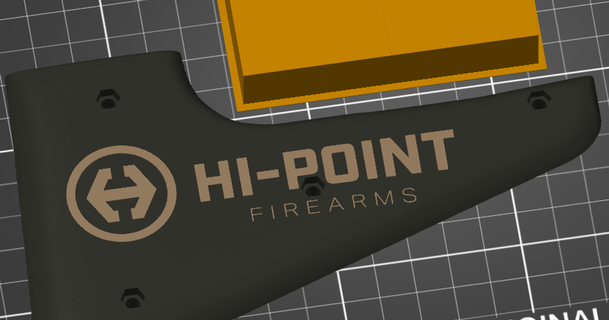 cubierta carcasa funda platos hi point rifle valores logo exprimidor comadrejas 3D modelos Deportes aire libre multimaterial pistola hipoint 3d print model - Mito3D