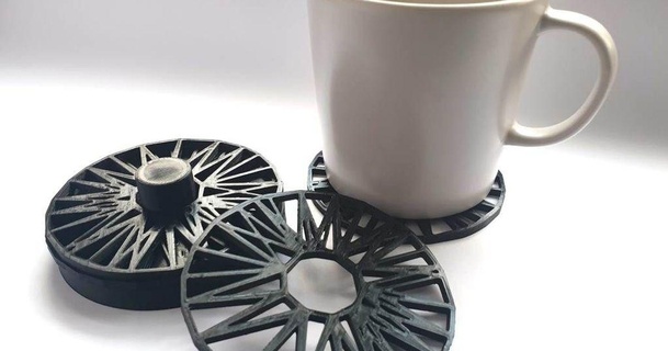 Gittergewebe Untersetzer Stand Neth 3D Modelle Haushalt Küche thingiverse 3d print model - Mito3D