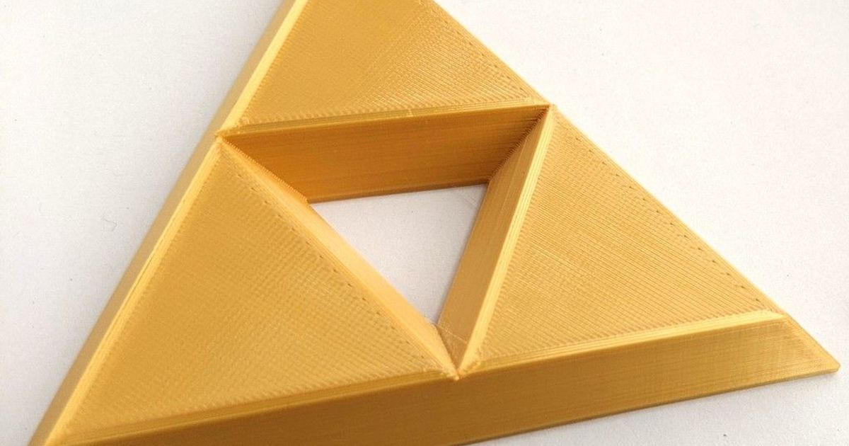 Triforce Mauer Dekoration Neth 3D Modelle Haushalt Haus Ausrüstung Zelda thingiverse Legende botw 3D print model - Mito3D