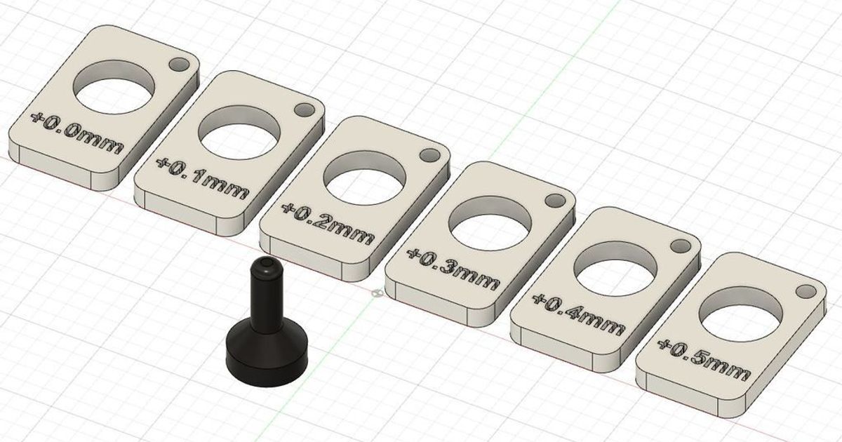 simples empurrar junta tolerância teste masculino fêmea 3d dengineer 3D modelos impressoras Projeto benchmark thingiverse 3D print model - Mito3D