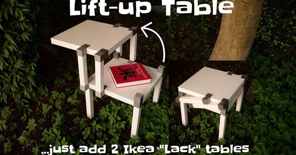 lift up Ikea Mangel Tabelle makkuro 3D Modelle Haushalt Leben Zimmer Puzzle anpassbar 3d print model - Mito3D