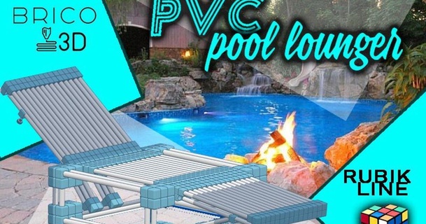 pvc pool lounger rubik line brico mania 3d 3D Models Household Outdoor & Garden gamer vintage jardin 3d print model - Mito3D