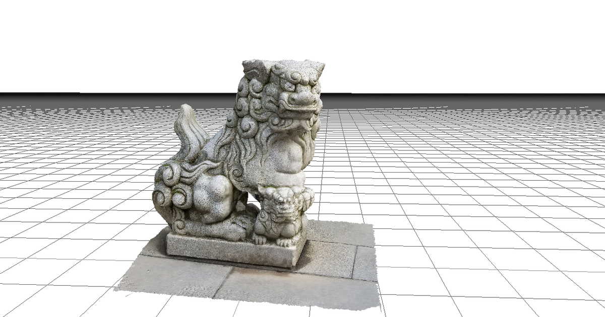 Komainu leão cão Portland japonês jardim fotogrametria 3deeler 3D modelos mundo varreduras histórico contexto foto 3dscan 3dscanning 3D print model - Mito3D