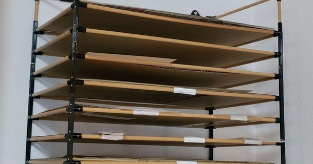drying rack shelf rackstack 8mm sticks abratzo 3D Models Household Home Decor wallmount dryer dry cardboard 3d print model - Mito3D