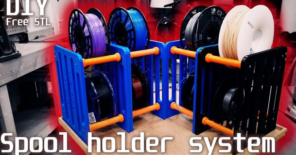 Spule Halter Unterstützung System Lärm funktioniert 3D Modelle Drucker Teile Upgrades Spulenhalter Filamentspulenhalter Spoolroller 3d print model - Mito3D