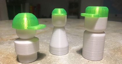 minifigura sombrero cambiable k eye descargar gratis stl modelo imprimiblescom 3d modelos juguetes juegos figur figura masculino 3d print model - Mito3D