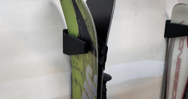 Mauer montieren Ski Halter Unterstützung Panikneid 3D Modelle Sport draussen Winter 3d print model - Mito3D
