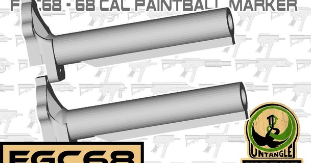 fgc-68 buffer tube butt stock set v2 untangleworks  3D Models  Sports & Outdoor  Outdoor Sports paintball fgc fgc68 magfed fgc68mk2  3d print model - Mito3D