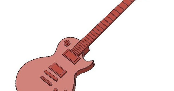 elektrisch Gitarre 3D Modelle Hobby Macher Musik Gibson lespaul elektrische 3d print model - Mito3D