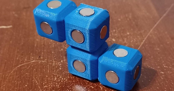 aimant cubes crypte 3D modèles jouets Jeux cube aimants magnétique 3d print model - Mito3D