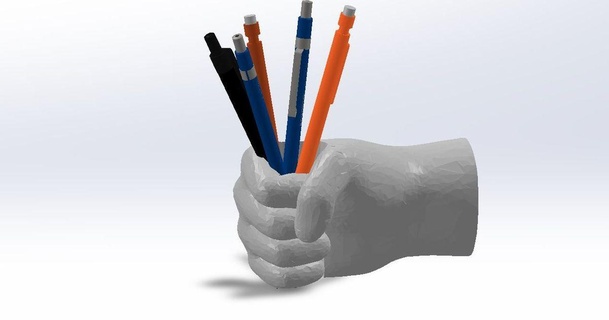 main portant stylos stylo tasse anna Tchernychova 3D modèles loisir fabricants organisateurs 3d print model - Mito3D