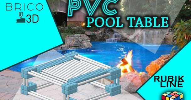 PVC piscina tabela rubik linha brico mania 3d 3D modelos casa ar livre jardim jogador vintage jardín 3d print model - Mito3D