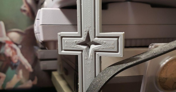 ornate cross 2 artisan sir anderson 3D Models Art & Design 2D Plates Logos god easter christian jesus 3d print model - Mito3D
