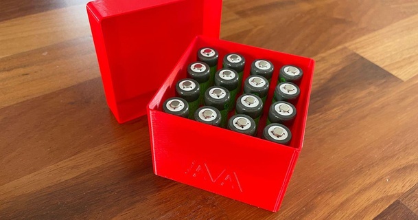 fácil Acesso aa battery caixa pr interessante 3D modelos passatempo fabricantes organizadores aaa bateria Akku Abattery 3d print model - Mito3D