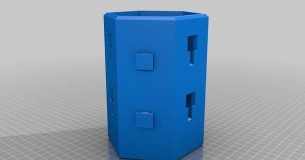 hex wine holder stackable monkeypuppet 3D Models Household Kitchen 3d print model - Mito3D