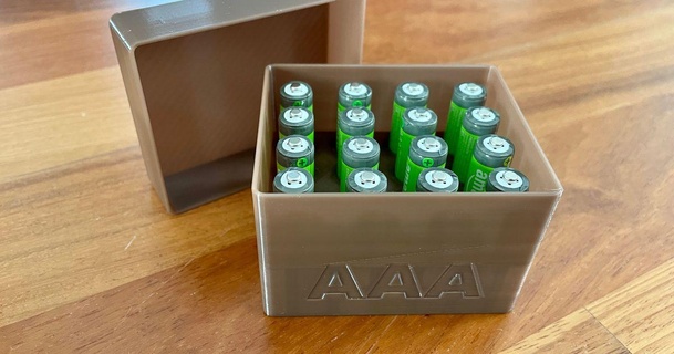 fácil Acesso aaa battery caixa pr interessante 3D modelos passatempo fabricantes organizadores aa bateria Akku 3d print model - Mito3D